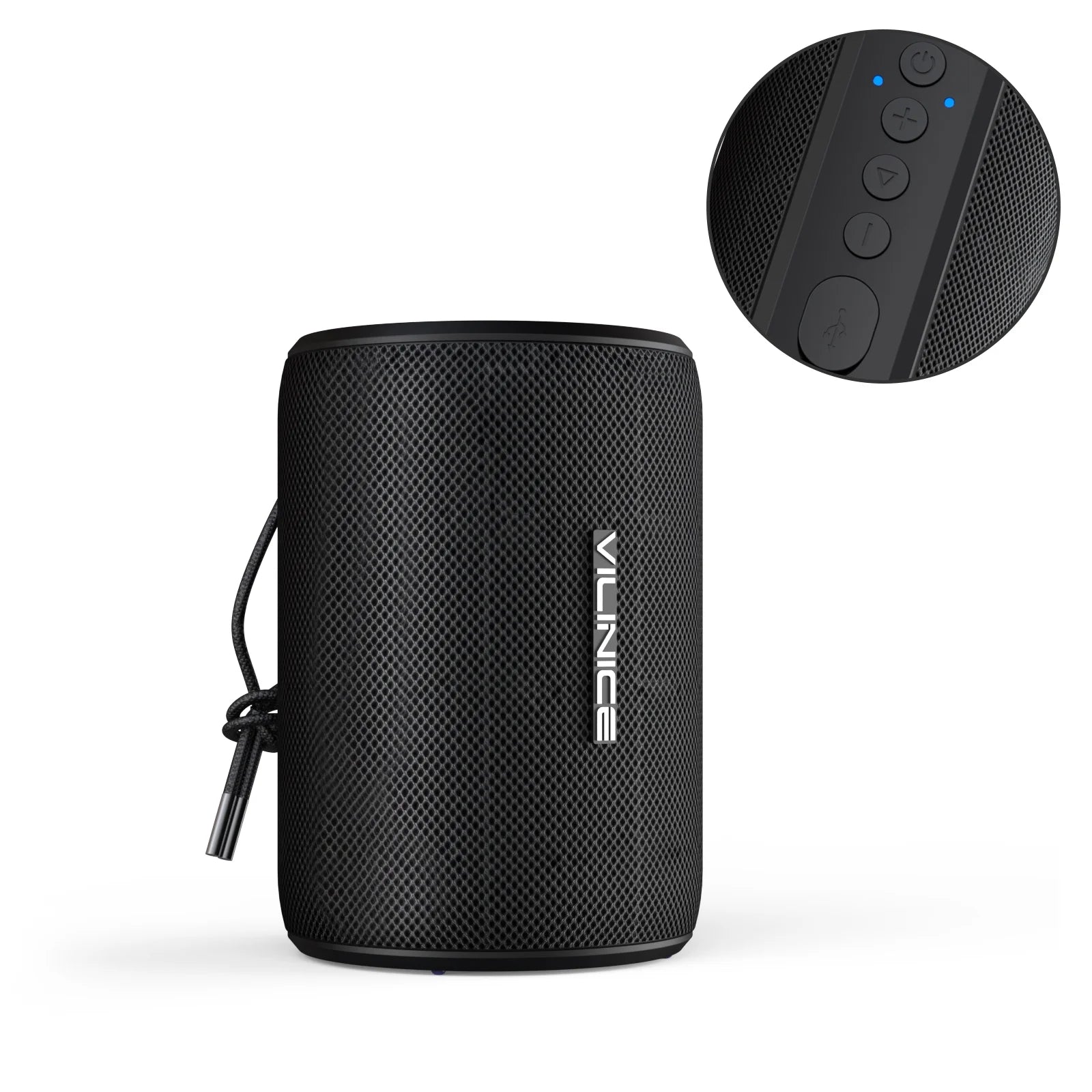 Bluetooth Portable Speaker, IPX7 Waterproof, Bluetooth 5.0, 12H Playtime,Black